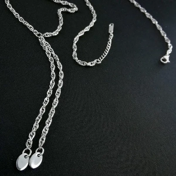 Ladys Gift Jewelry Adjustable Necklace Tone Stainless Steel Chain Prevent Allergy for Lady Girl Women N372