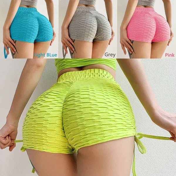 Women High Waisted Workout Yoga Booty Shorts