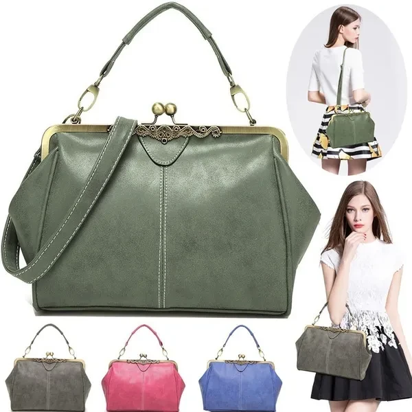 Women Fashion Retro PU Leather Shoulder Bag Handbag Crossbody Totes Bag Messenger Bag