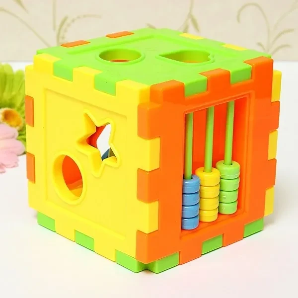 Baby Colorful Block Matching Sorting Educational Toy Geometry Shape Intelligence Training Box For Kids