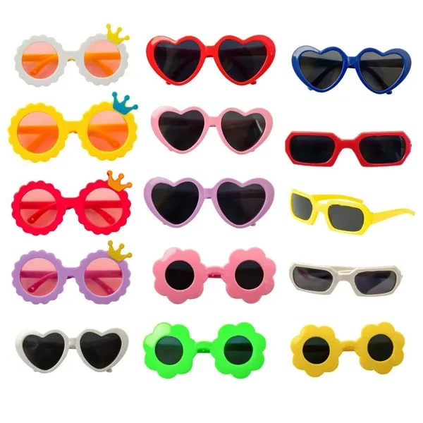 Pet Products Funny Heart Cat Sunglasses Summer Party Sunglasses for Small Dog Cat Pet Photos Tools Swimming Accessories HAI