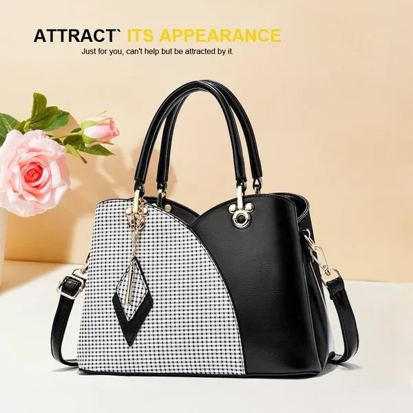 Plaid Patchwork Women Handbag Luxury Top-handle Bag Sac a Main Female Lady Hand Bags
