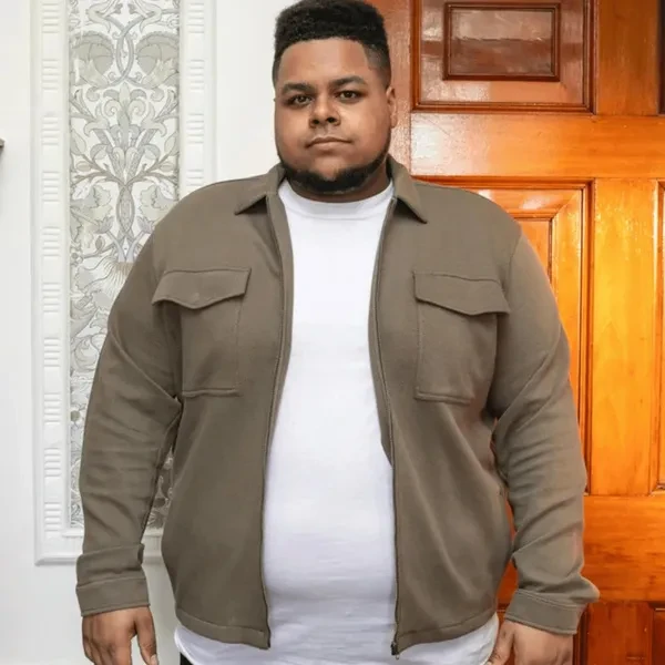 D555 Mens Lodi Big Tall Plus Size Stretch Patch Pockets Bomber Jacket