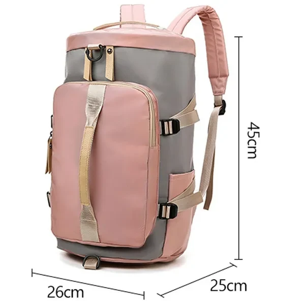 Women Gym Travel Duffel Backpack Bag with Shoe Compartment