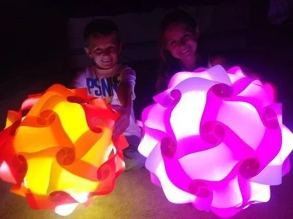 New New 30Pcsset Lighting Shade DIY IQ Puzzle Lamp Shade Pendant Fixture Modern Home Decor