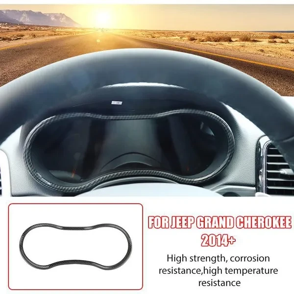 Car Front Center Console Dashboard Instrument Trim Cover Protector Frame Bezel for Jeep Grand Cherokee 2014+ Car Interior