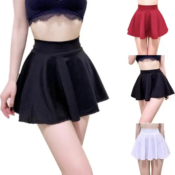 Women High Waist Short Skirt Pleated Skirts Mini Skirts Night Club Party Sexy Short Mini Skirts