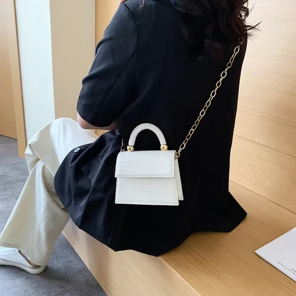 SWDF Luxury Stone Pattern Mini PU Leather Crossbody Bag for Women Shoulder Messenger Handbags 2020 Chain Travel Phone Purses