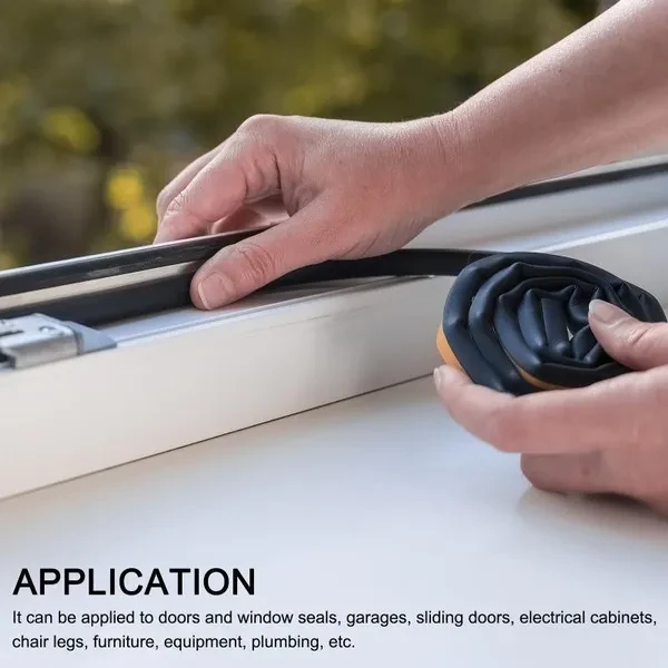 1Roll Weather Stripping 4-8m Door Window Seal Strip Self Adhesive Waterproof Seal Strip For Home