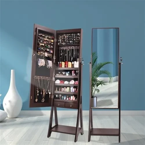 Practical Mirror Cabinet Full Mirror Makeup Mirror Cabinet Mirrored Jewelry Cabinet Armoire Mirror Organizer